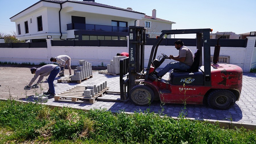 TEPEBA�I�NDA YOL �ALI�MALARI HIZLA  S�R�YOR