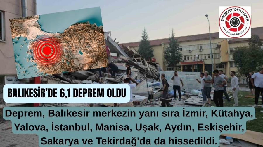 Balkesir'in Sndrg ilesinde 6,1 byklnde deprem meydana geldi.