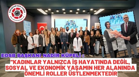 Ba�kan K�peli�den Kad�n �al��anlara Te�ekk�r ve �i�ek