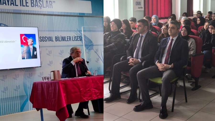 AHMET URFALI�DAN BAYRAK SEVG�S�N� ANLATAN ANLAMLI KONFERANS